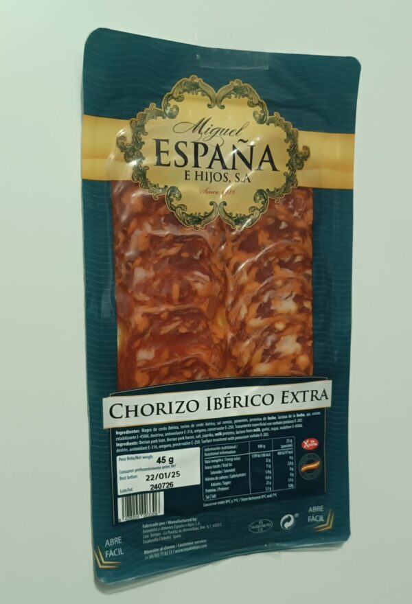 LONCHAS CHORIZO IBERICO ESPAÑA, 50GR