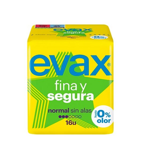 COMPRESAS EVAX FINA Y SEGURA 16U SIN ALAS