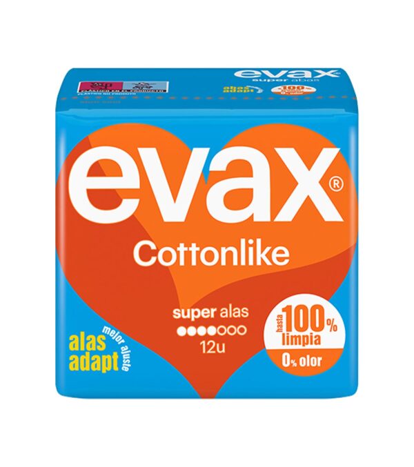 COMPRESAS EVAX ODOR SUPER ALAS 12U