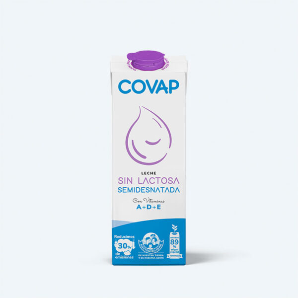 LECHE COVAP SIN LACT.SEMI, 1L