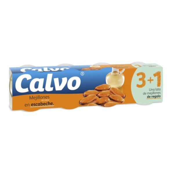 MEJILLON ESCABECHE CALVO, P3+1X40GR