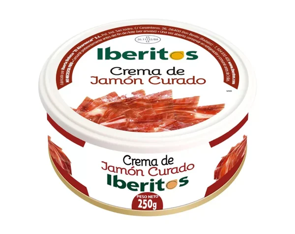 PATE CREMA JAMON CURADO IBERITOS, 250GR