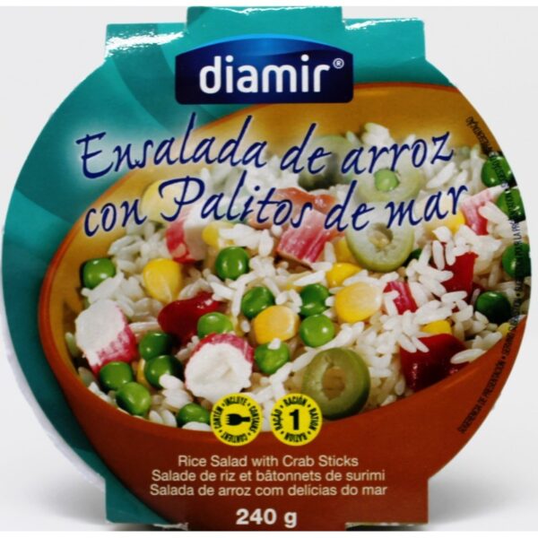 ENSALADA DE ARROZ Y PALITOS DE MAR DIAMIR, 240GR