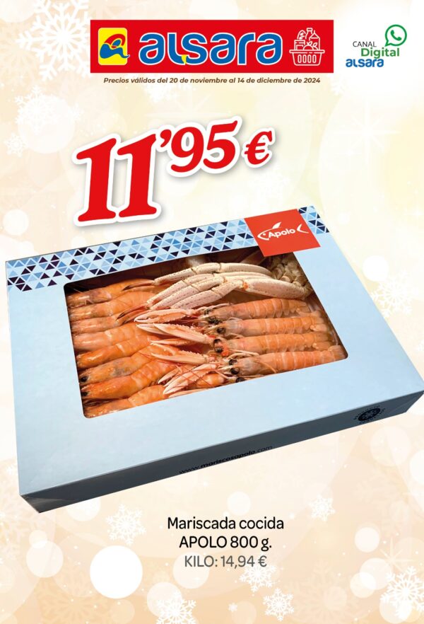 MARISCADA COCIDA APOLO, 800GR