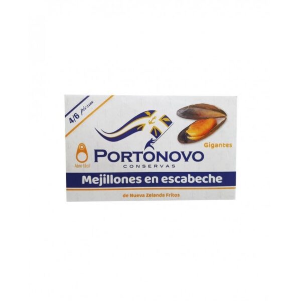 MEJILLONES PORTONOVO ESCABECHE 4-6PIEZAS, 69GR