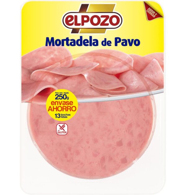 MORTADELA PAVO ELPOZO LONCHAS, 250GR