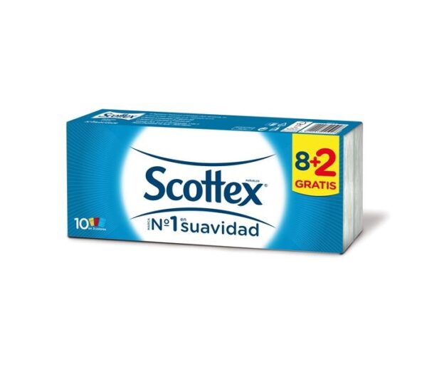 PAÑUELOX SCOTTEX 10U, PAQUETE 8+2U