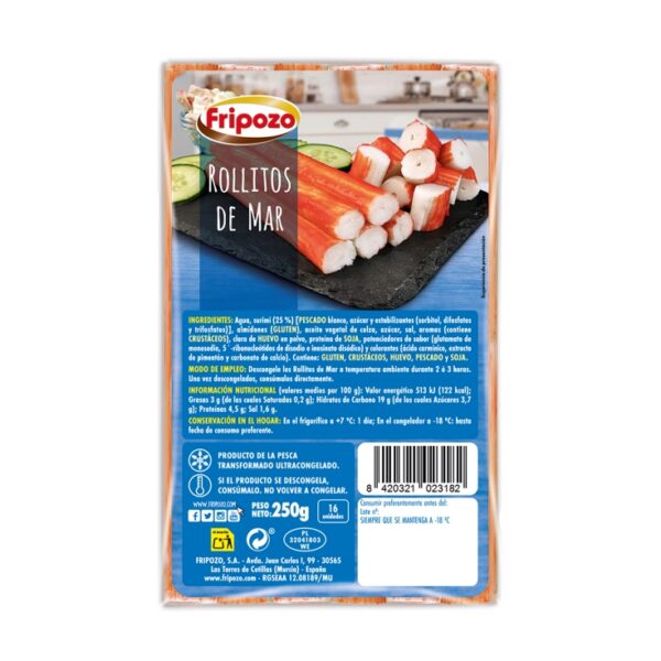 ROLLITOS MAR FRIPOZO, 250GR